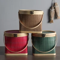 Natural Bamboo Handmade Storage Basket, Traditional Article Handicraft 2