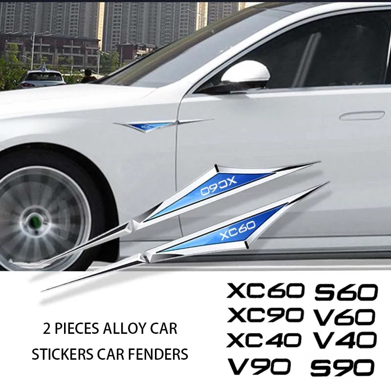 

Car Fender Metal Sticker Decal Badge DIY Shield Emblem For Volvo XC60 XC90 XC70 XC40 V60 V40 V90 S60 2024 Accessories Key Shell
