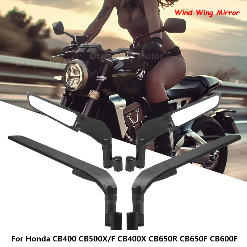 

For Honda CB400 CB500X/F CB400X CB650R CB650F CB600F Universal Motorcycle Mirror Wind Wing side Rearview Reversing mirror