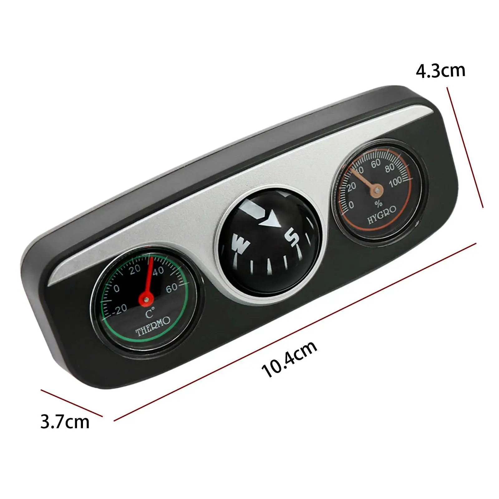 Car Dashboard Compasses Travel Tool for Outdoors Camping Compass Hygrometer