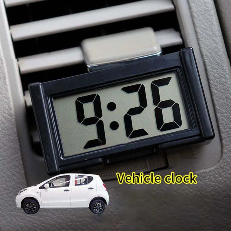 Wall Clock Electronic Wall Clock Stickable Large Screen Home Digital Display wall clock Mini Car Electronic Clock Room Desktop Table Clocks