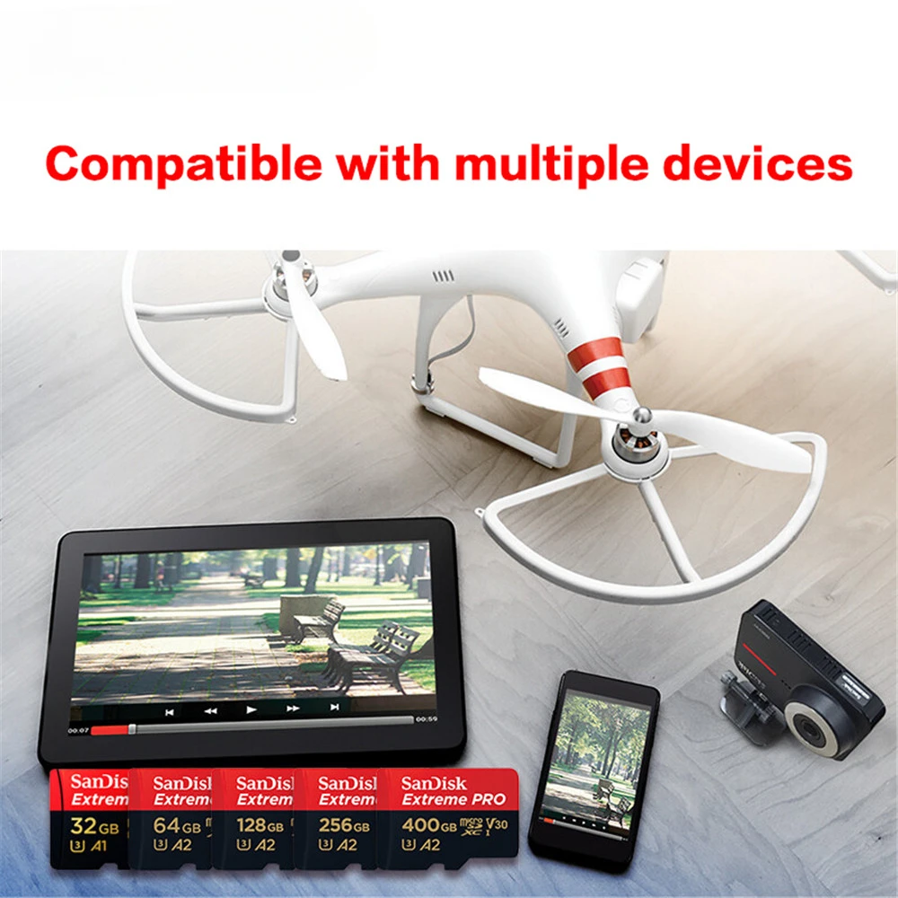 SanDisk ũ SD ī SDXC UHS-I ͽƮ  ÷ 128GB ī, 400GB 256GB 64GB U3 V30 TF ī, ī޶ DJI ޸ ī