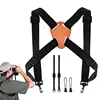 Universal Binoculars X-Shaped Harness Strap Shoulder Straps Dua l Camera Harness Adjustable Shoulder Straps Camera Chest Strap 1