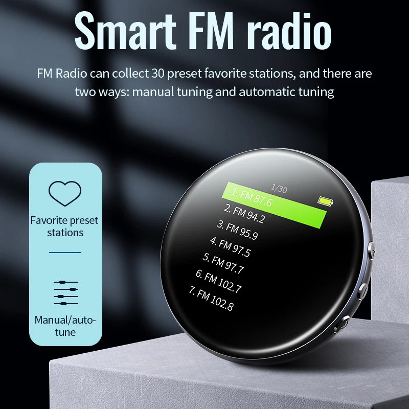 Mini Pocket Hifi MP3 Reproductor De Musica Walkman Smart Timming Recorder Alarm Clock Support FM E-book Headset Multi-language