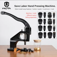 WUTA Manual Button Installation Tool Mute Punching Mushroom Rivets, Eyelet Hand Pressing (without /with Machine) DIY Craft Tools