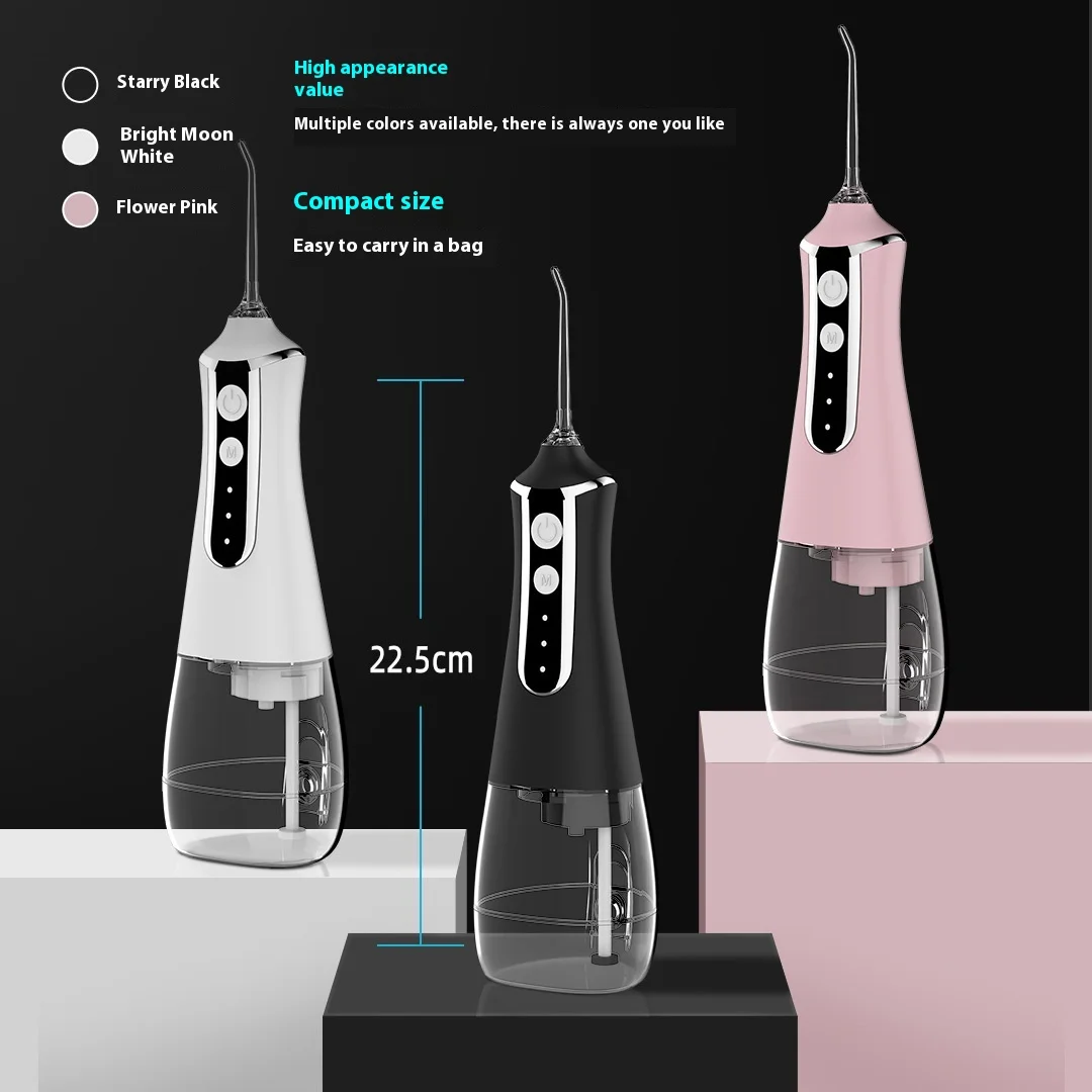 Oral Irrigator Portable Dental Water Flosser USB Rechargeable Water Jet Floss Tooth Pick Jet Tip Modes Waterproof
