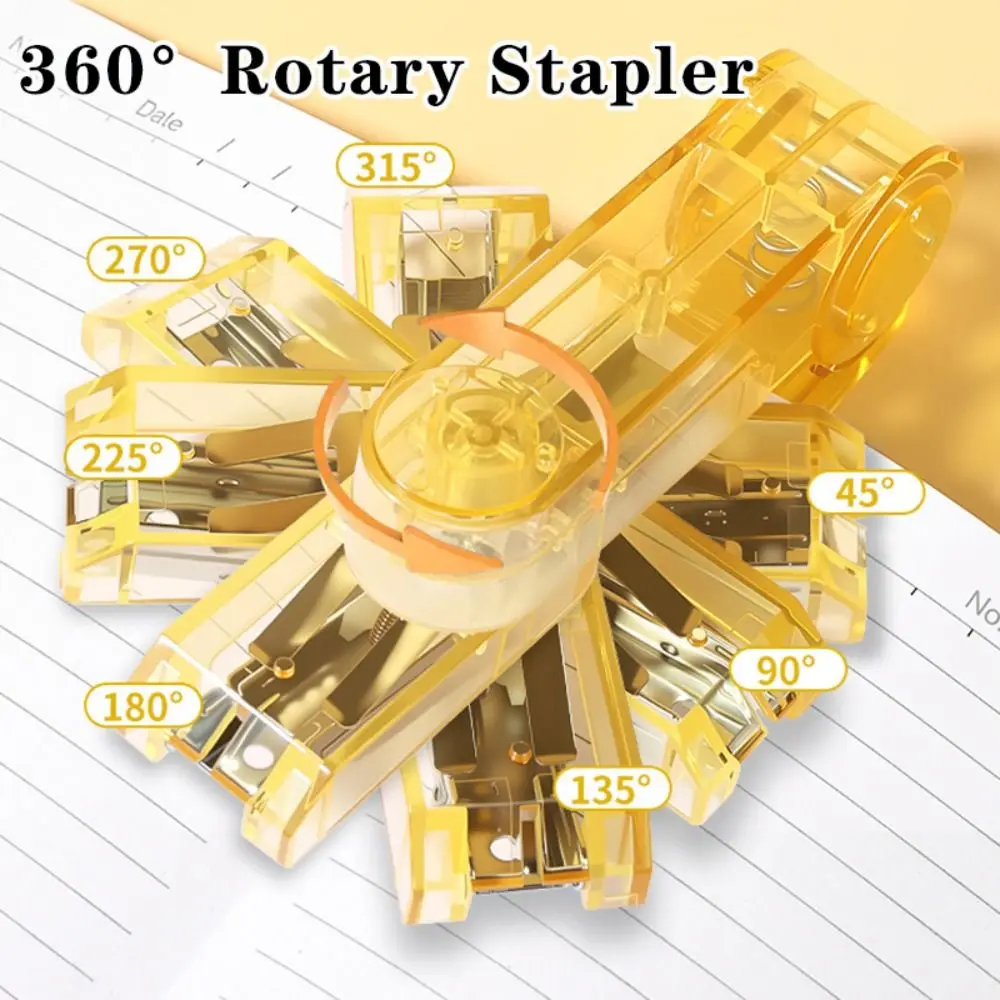 투명 스테이플러 360도 회전 노동 절약형 제본기 중간 접착 스테이플링 기계 학..