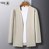 New Men's Casual Solid Color Long Sleeved Cardigan Cloak Spring and Autumn Fashionable Comfortable Top 3