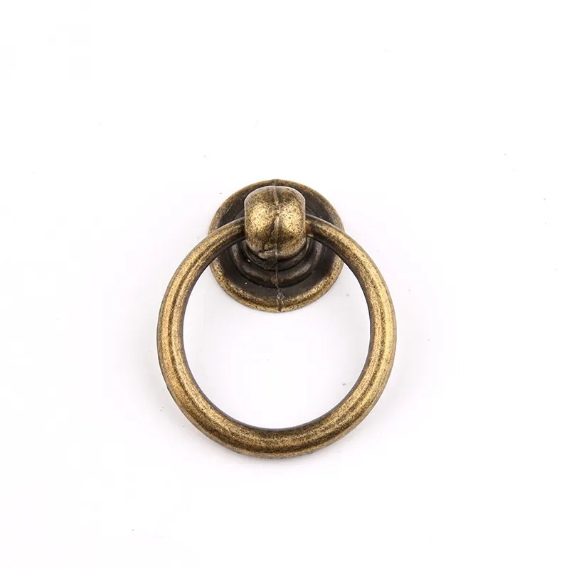 Furniture Handles Ball Lever Knob Antique Bronze Cabinet Drawer Knobs Dresser Cupboard Wardrobe Furniture Pulls Ring Handle Wooden Box Jewelry Knobs door knocker