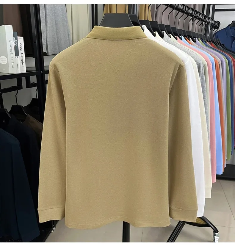 Men’s cotton golf polo shirt with solid color design