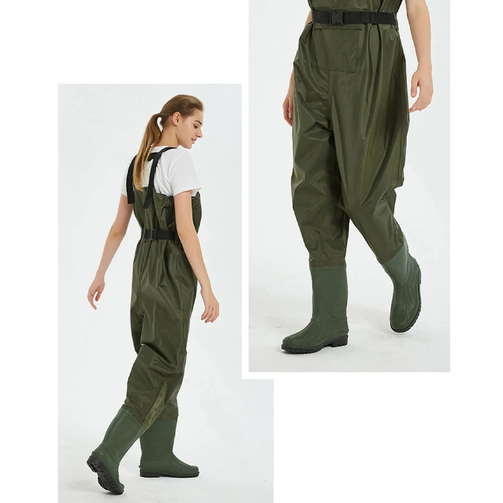 OutdoorWaistWadersWithBootBootFootWaistWaderWaterproof