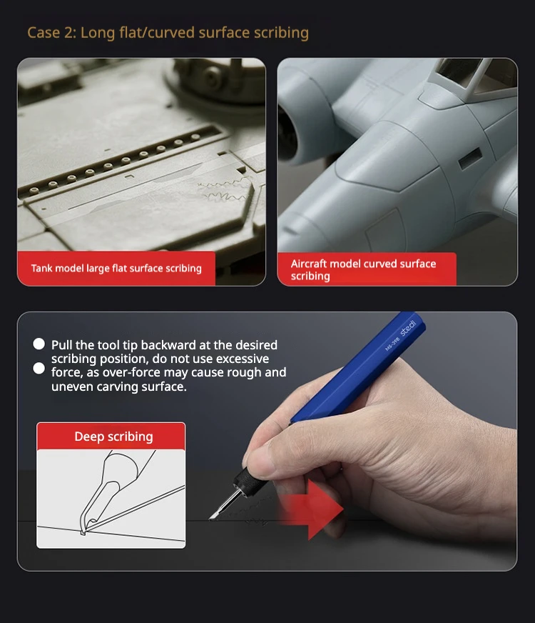 Stedi MS-190 Präzisions-Adlerschnabelmesser 0,125-0,30 mm mit glatten Schneidkanten, Handwerkzeug zum Trimmen und Schnitzen von Gundam-Modellen – Detail 3