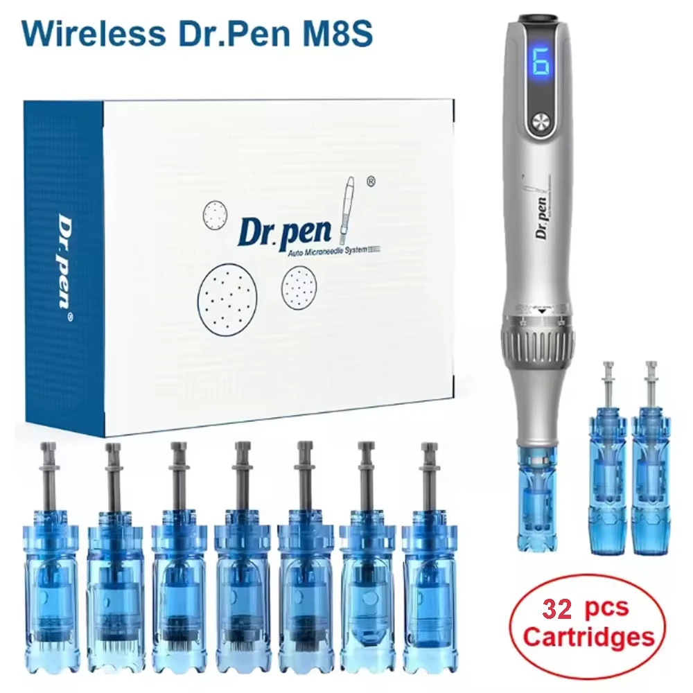 DR.PEN M8S GENUINE Wireless Derma Pen Kit - 30PCS Cartridges, Professional Microneedling Tool, Skin Care Beauty Machine
