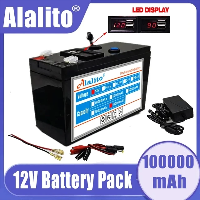 

Brand new sprayer 12V 100Ah 3S6P volt built-in high current 30A BMS 18650 lithium battery pack for electric vehicle battery