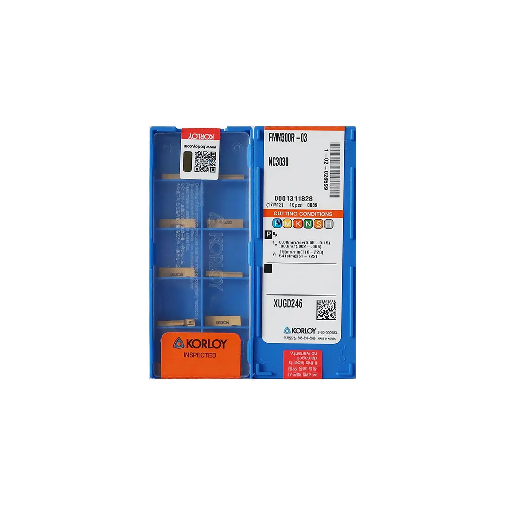 

KORLOY 100% Original FMM300R 03 FMM400R 04 FMM500R 04 NC3030 PC9030 Grooving Tool Carbide Inserts FMM Slotting Tool