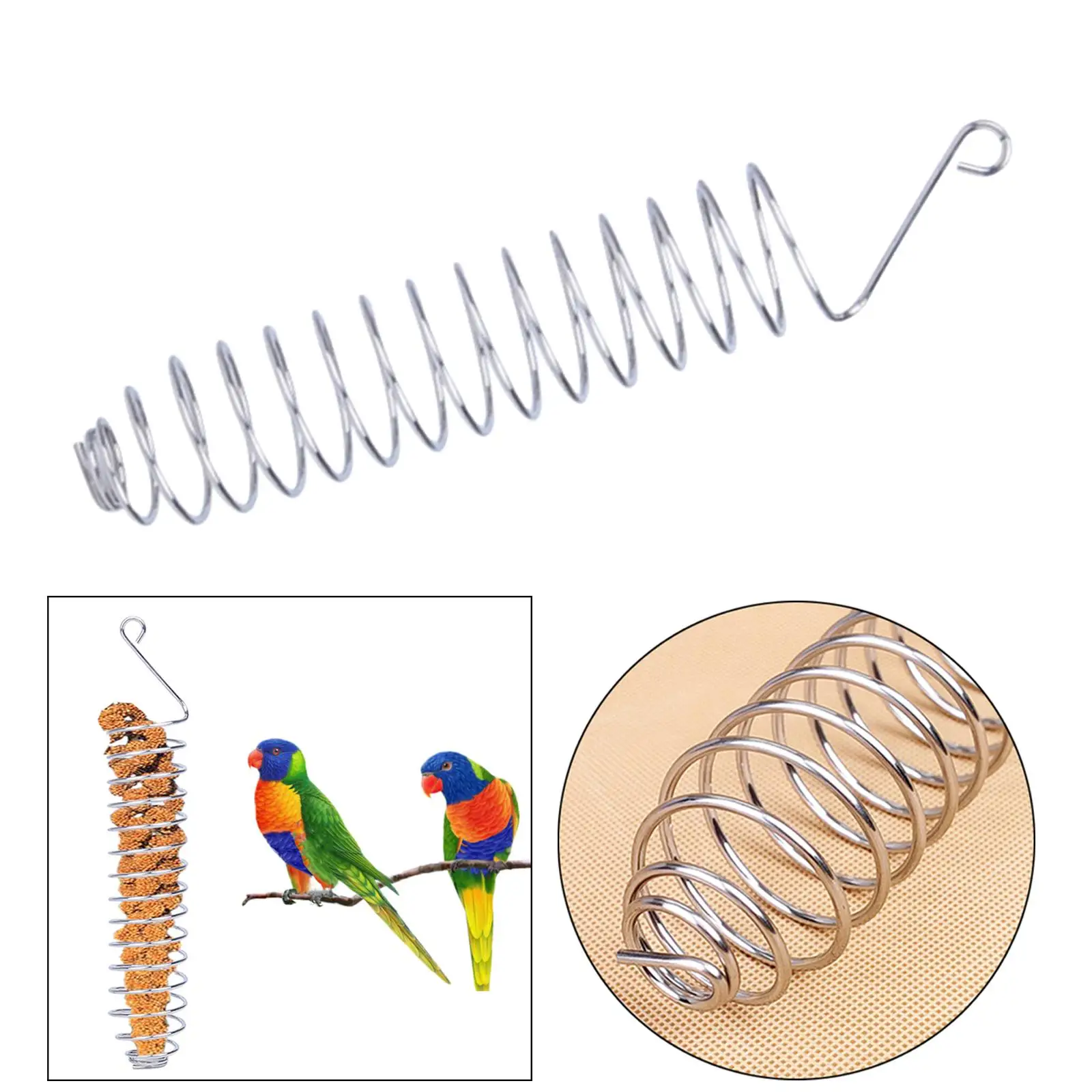 Bird Treat Holder-Parrot Food Fruits Basket Millet Feeding Device Bird Cage Feeder for Parakeet,Cockatiel and Other Birds