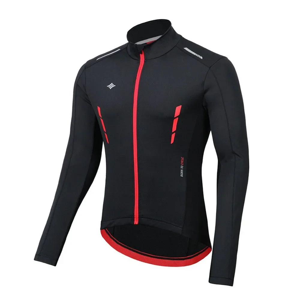 Santic 남성용 사이클링 재킷, 용수철 여름 야외 MTB 자전거, 방풍 롱 저지, 반사 탑, 따뜻한 통기성 바람막이