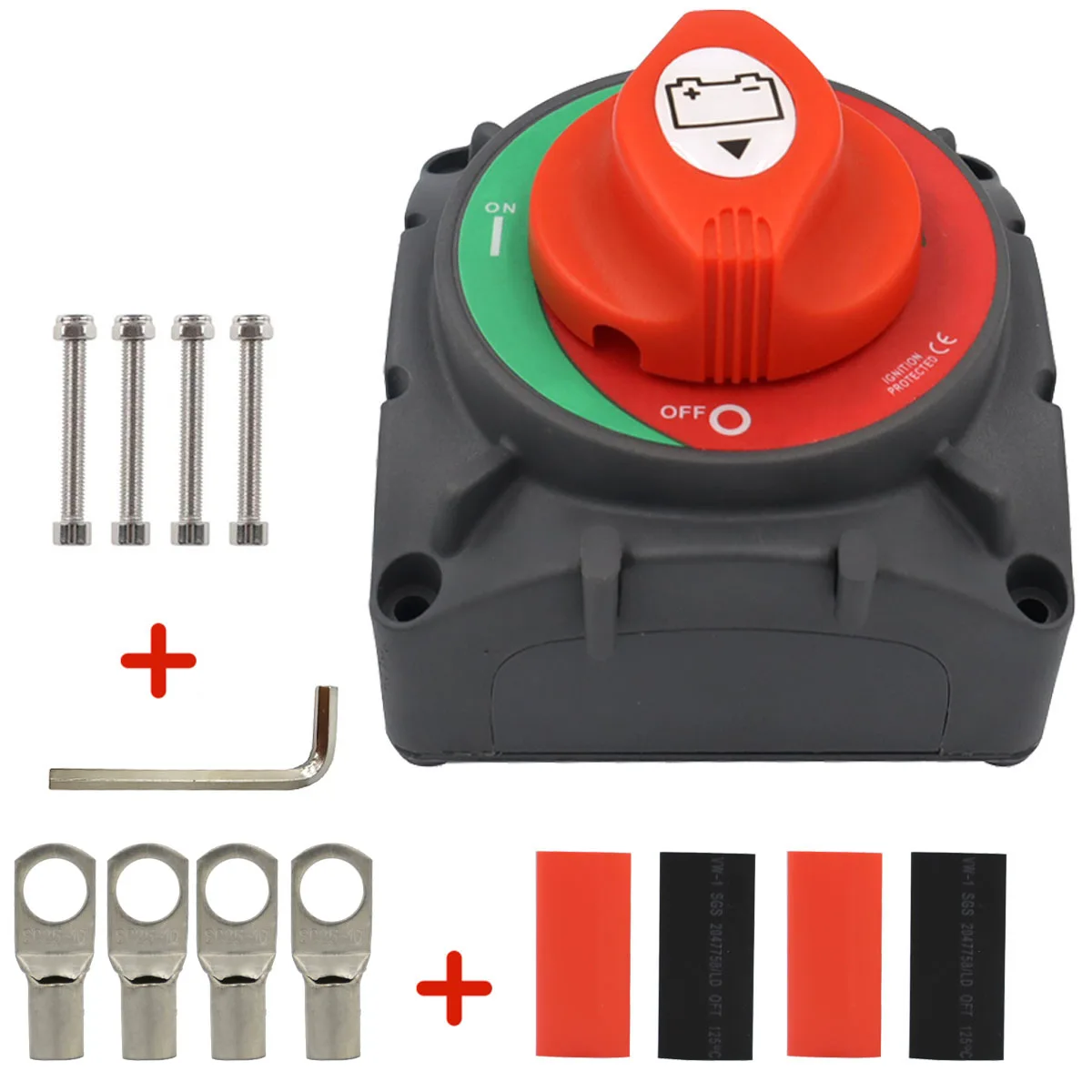 Interruttore Scollegamento Batteria Ampper - Per Polo Negativo 11-13 Mm, 100A, Per Auto E Barche