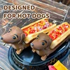 B69C Puppy Shaped Serving Tray Dachshund Snack Holder Hot Dog Holder For Home Family Gatherings Parties Restaurants Home Tool 6