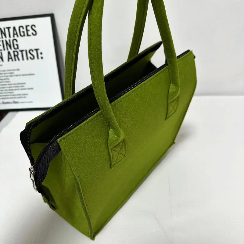 Eco-Friendly Portable Felt Tote - Compact Handbag