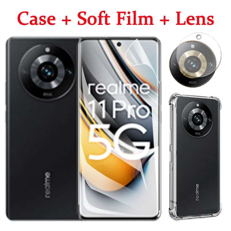 Realme 11 Pro Plus,Realme 11 Pro Custodia Per Realme 11 Case&Pellicola Realme 11 Pro Cover Realme-11-Pro-Plus Silicio Antiurto Realme11