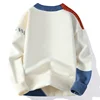 2023 New Patchwork Sweater Trend High Street Fashion Autumn and Winter Warm Men's Top Hip-hop Street Clothing 4