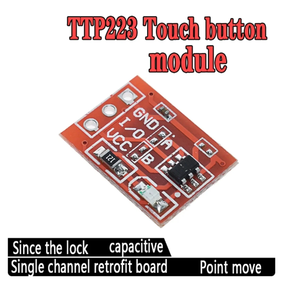 BTLIFE-180Pcs TTP223 터치 센서 터치 버튼 모듈 자동 잠금-포인트 커패시턴스 스위치 단일 변환