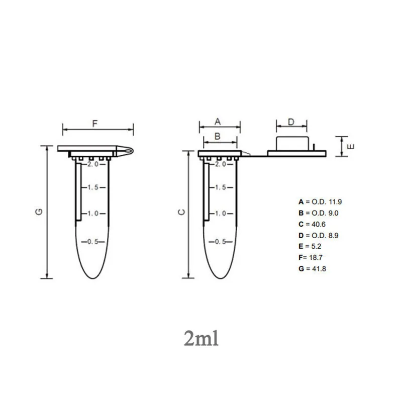 IKEME PCR Centrifuge Tube Transparent Clear Graduation 0.2ml 0.5ml 1.5ml 2ml Lab Microcentrifuge Tube With Cap And Bottom Scale
