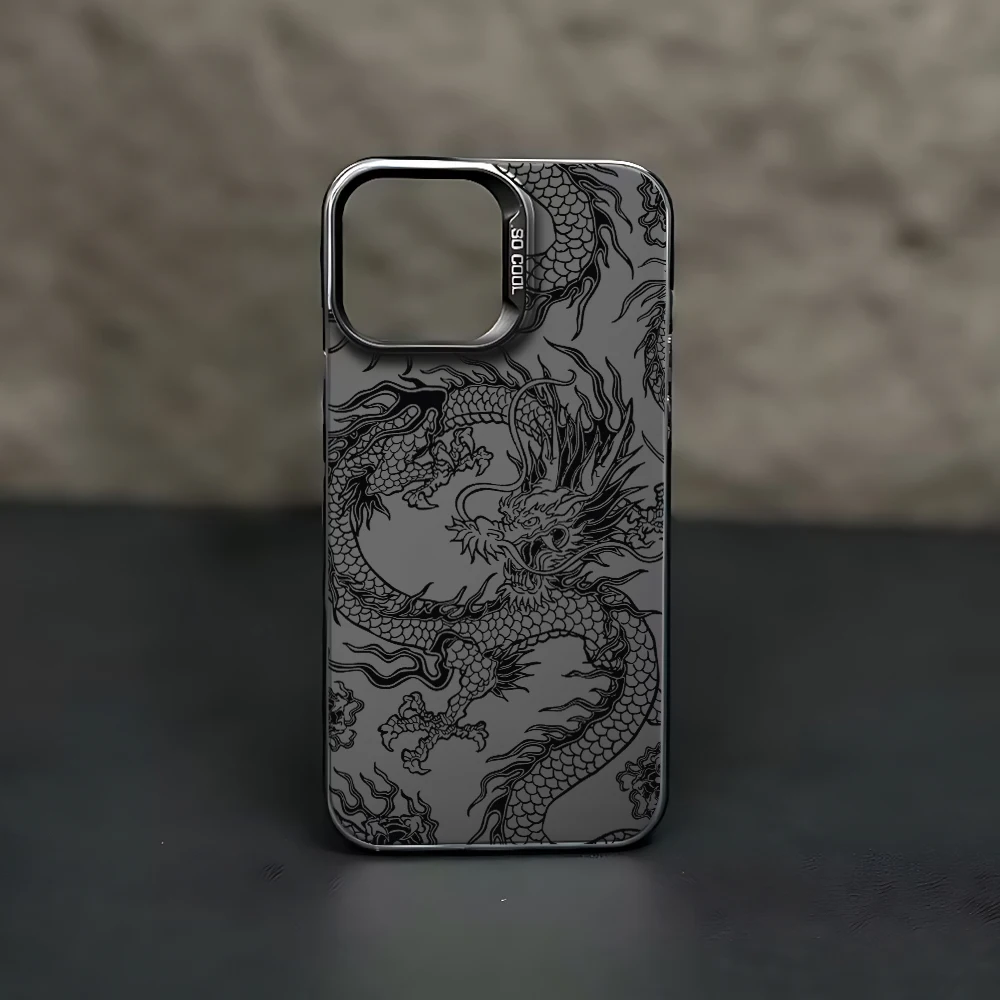 Sacred Chinese Dragon Matte Phone Case - Elegant Back Cover Design