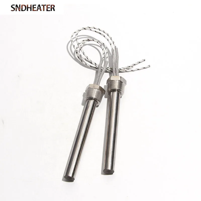 Low Pressure DC heating Rod 12V-48V 150-600W DN25/32mm Threaded Single-head Electric Cartridge Heater 20x50-200mm 1pc