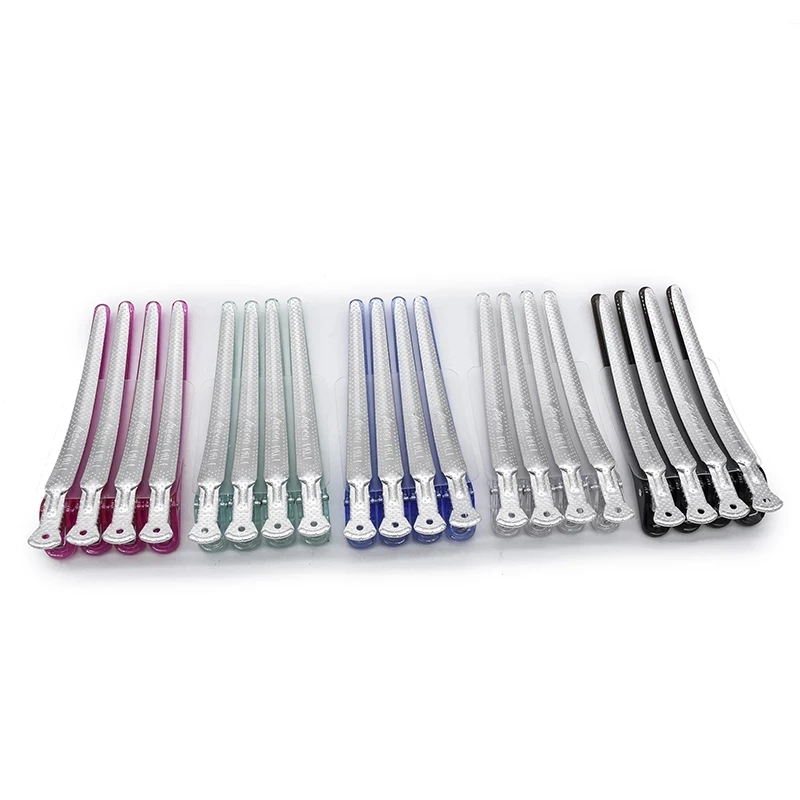 6 Pz/lotto Plastica Coccodrillo Fermagli Per Capelli Parrucchiere Morsetti Artiglio Sezione Barbiere Strumenti Per Lo Styling Per Salone Accessori Forcina - Foto 2