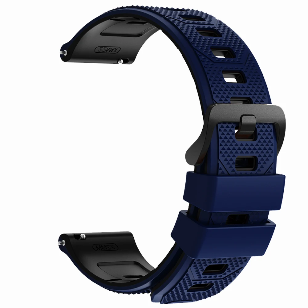 22mm Silicone Sports Watch Strap - Universal Fit, Multiple Compatible Models