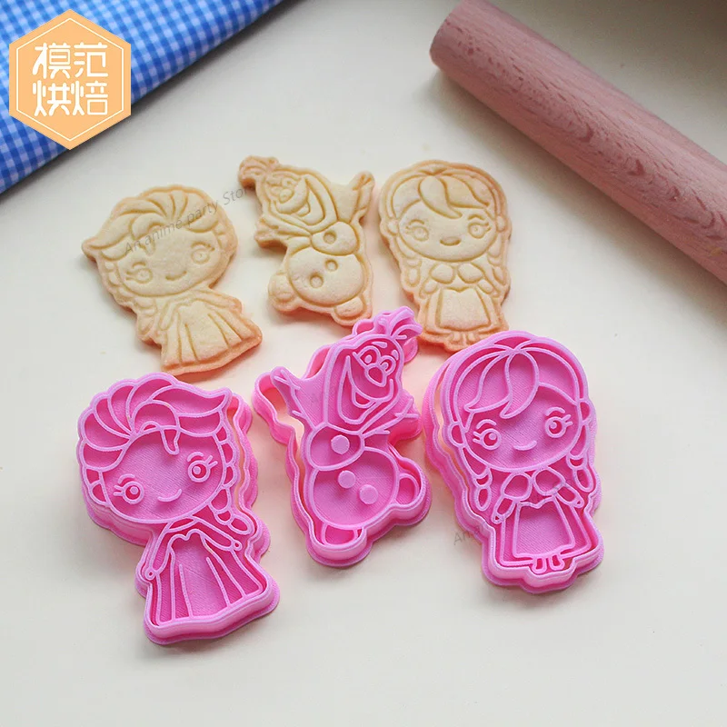 女の子のためのディズニークッキーカッター ディズニープリンセス エルザ クッキー型 子供のためのベーキングツール パーティーの装飾用品 Aliexpress