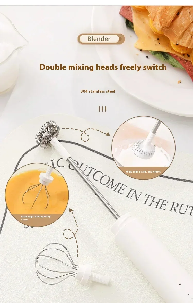 Sc09f524abe664e648ce556e4e819cccce küchexyz.de Best Price | Fast Delivery |Quality Product Multi functional handheld electric milk frother, rechargeable model, portable coffee frother, household kitchen small egg beater