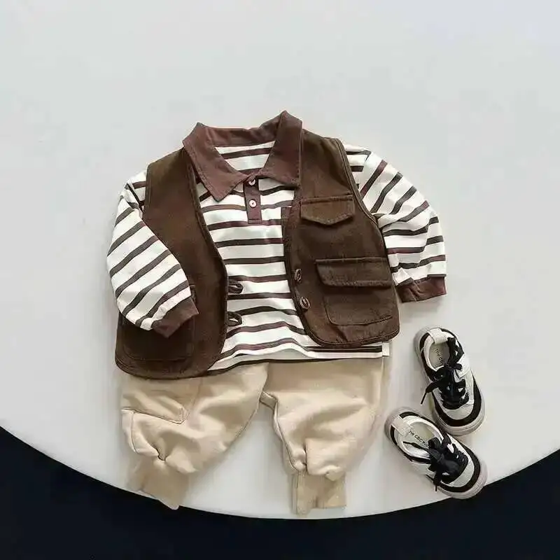 Baumwoll tasche Frühling Herbst neue Kinder Cargo hose lässige Jungen hose lose Sport Kleinkind tragen Kinder kleidung für 1-8y – Detail 13