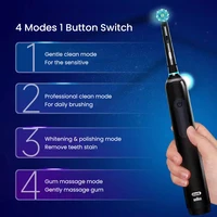 Oral B Pro 4 Ultra Electric Toothbrush 3D Rotation Rechargeable Teeth Brush Pressure Sensor 4 Brushing Modes 2 Min Timer 3