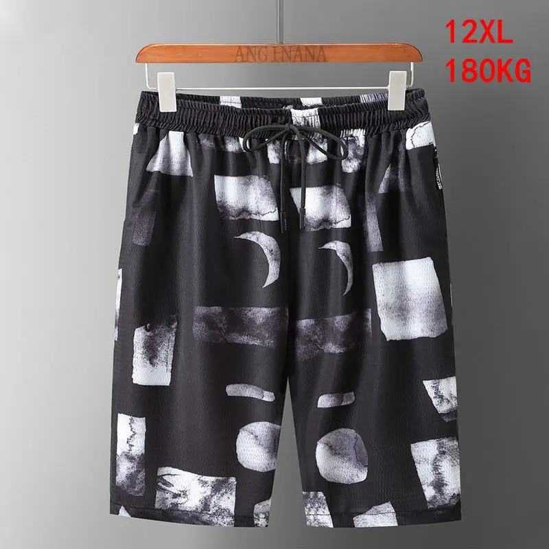 

Men's Plus Size shorts 12xl 180kg big size 10xl 8xl summer large elastic sports loose black blue beach pants 56 58 60