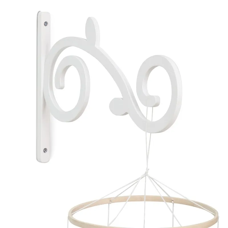 

Wooden Baby Wall Mobile Crib Holder White Bed Bell Hanger Frame Newborn Hanging Toys Holder For Children's Crib Toy Gifts