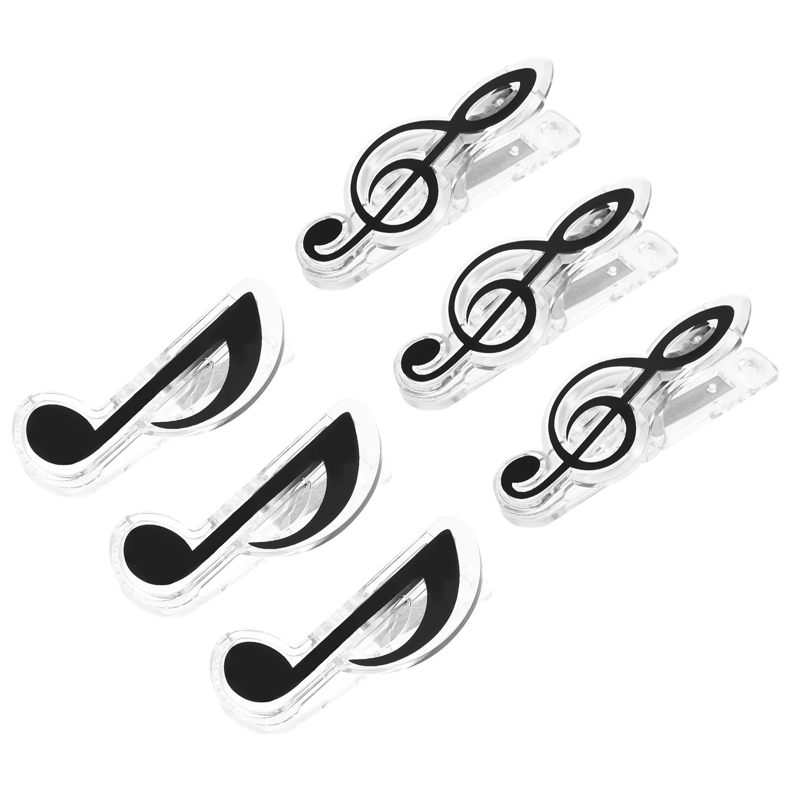 

6 Pcs Sheet Music Book Clip Score Holder Metal Bookshelf Folder Plastic Shelves
