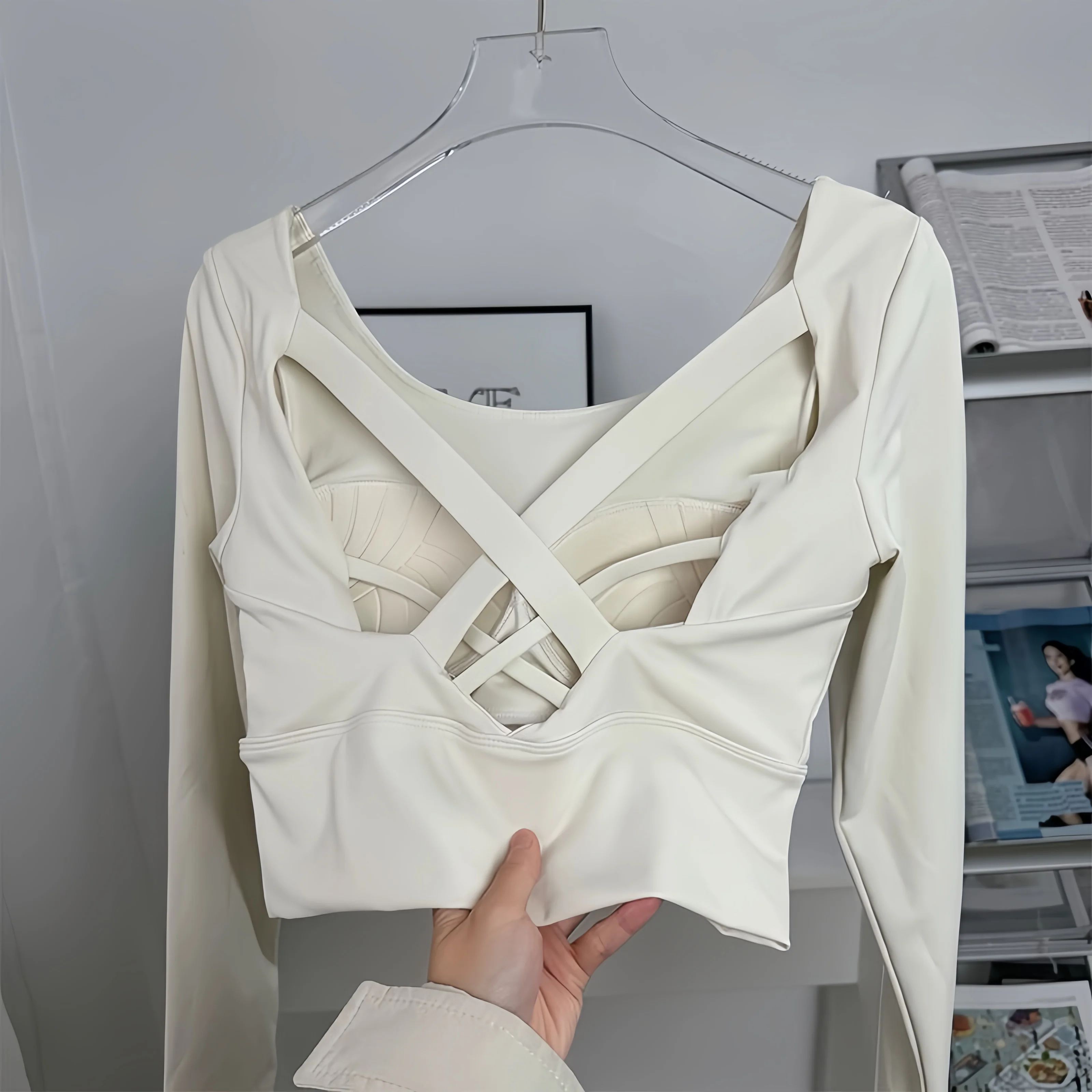 Yoga Wear Long-Sleeve Fixed Bra Pad 4