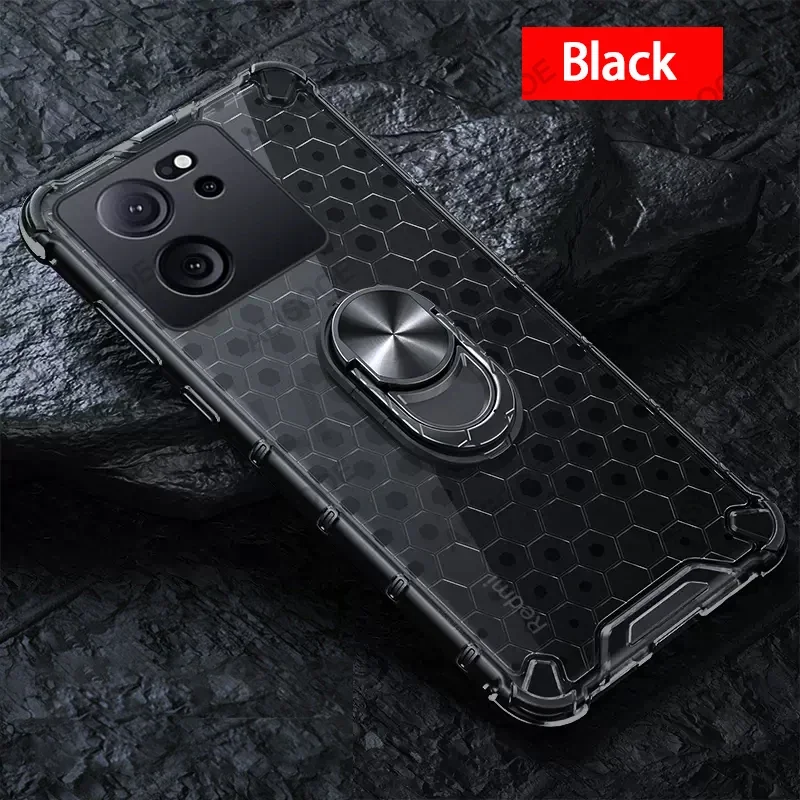 Transparent Heat Dissipation Ring Stand Protective Phone Case Cover