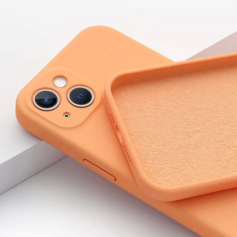 รูปสินค้า เคสซิลิโคน iPhone 12-14 สีม่วง สวยทน