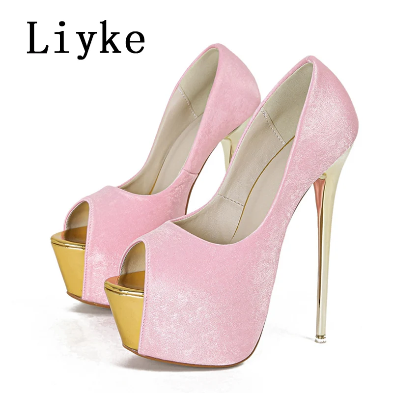 Liyke Women's Sexy Peep Toe Party High Heels Wedding Prom Stiletto Platform Pumps Size 34-45