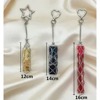 Custom Name 26 Alphabet Heart Key Chain Ins Style Gold Stainless Steel Metal Net Pocket Lipstick Bag Keychain Bag Accessories 2