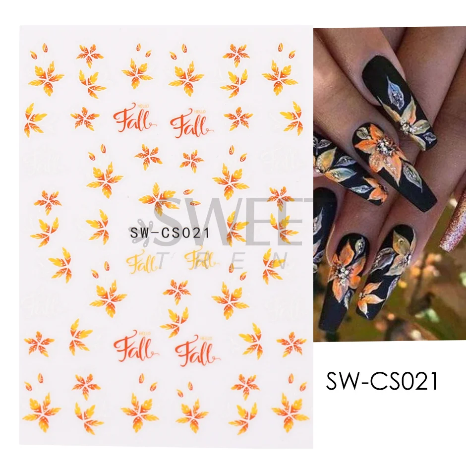 Maple Leaf Fall Nail Stickers for Manicure, nail stickers,nail art decoration,nail decals