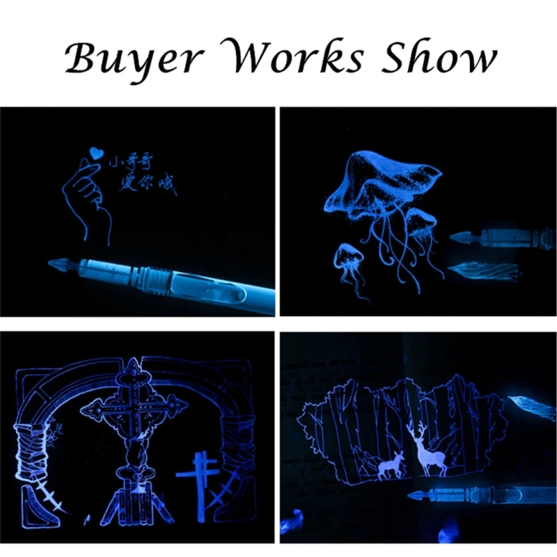 UV Light 형광 잉크 기록 초가 포함된 Creative 보이지 않는 잉크용