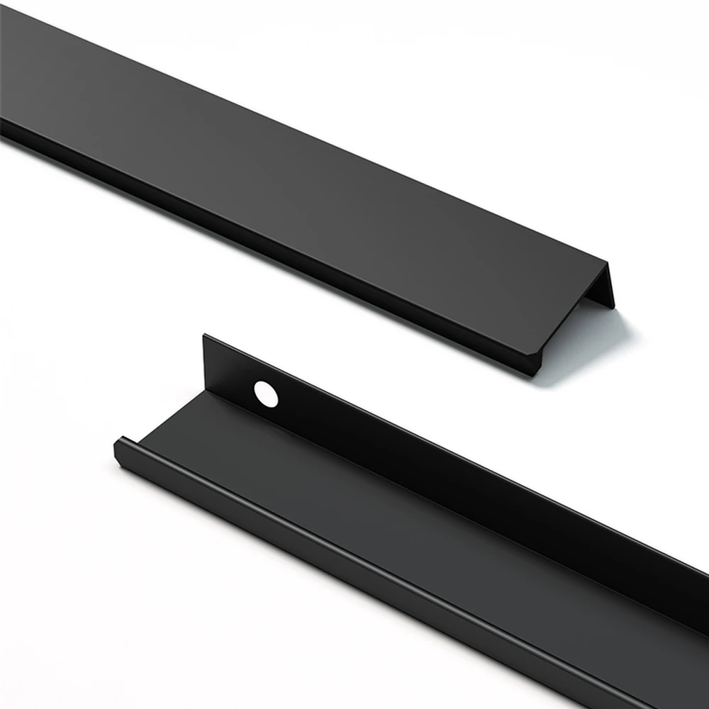 Hidden Handles Furniture Kitchen Cabinet Dresser Drawer Knobs Aluminum Alloy Wardrobe Cupboard Door Handle Hardware