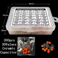 30Values 2pf-0.1uf 100nf Ceramic Capacitor Kit 2/3/5/10/22/30/33/47/68/82/100//220/330/470/680/pf/p Capacitors 1/1.5/2.2/3.3/NF