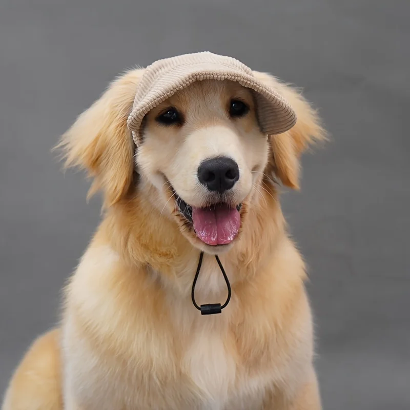 Adjustable Dog Baseball Cap Outdoor Sports Hat Soft Breathable Pet Sun Hat with Ear Holes Dog Parent-Child Hat Hiking 3