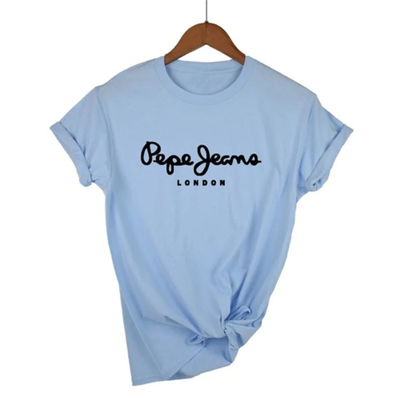 Newest Pepe-Jeans-London Logo T-Shirt Summer Women's Short Sleeve Popular Tees Shirt Tops Unisex mens graphic tees Tees